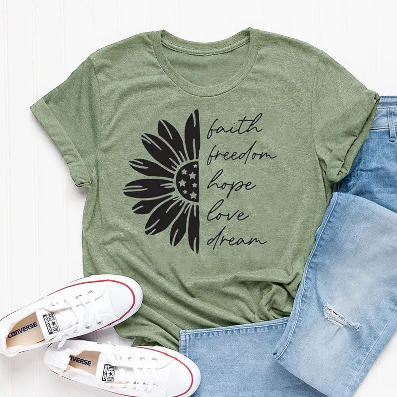 4th of July Patriotic Freedom, Independence Day Shirt  Short Sleeve Top Tees O Neck 100% Cotton Fashion Streetwear Drop Shipping