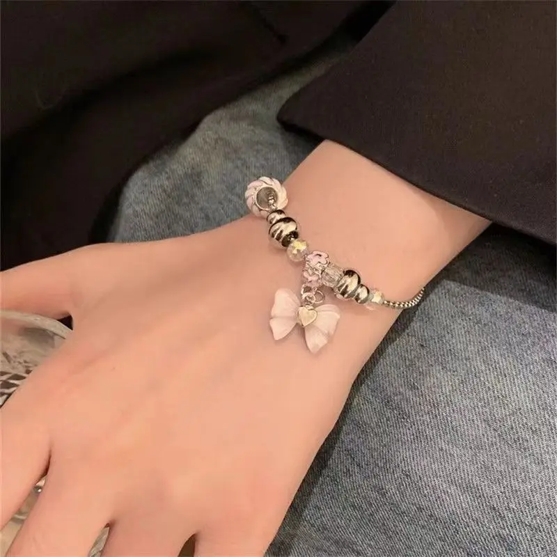 Harajuku Punk Love Heart Rhinestones Gothic Titanium Steel Necklace For Women New Cool Girl Party Jewelry Gifts For Friend
