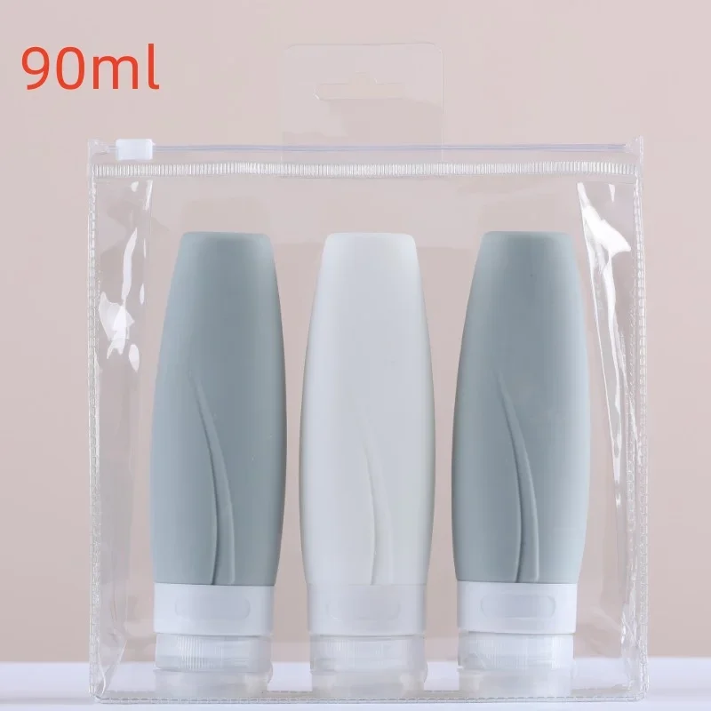 Botella dispensadora de silicona para viaje, juego de botellas dispensadoras de cosméticos, almacenamiento, lavado, 60/90ml, 3/4 piezas