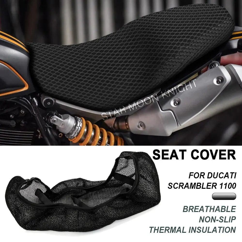 Motorcycle For Ducati Scrambler 1100 Sport Pro Anti-Slip 3D Mesh Fabric Protecting Cushion Seat Cover  Special Accessories