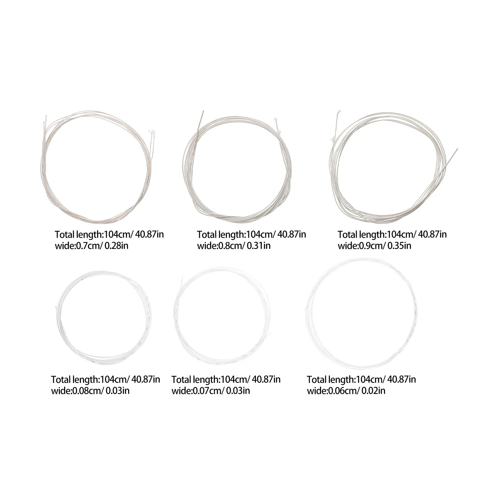1 conjunto de cordas oud banhadas a prata, liga de cobre, substituição de longa duração, cordas de nylon para acessórios de instrumento musical oud