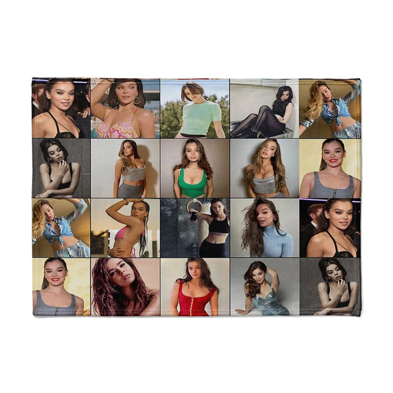 Gaslight Gatekeep Girlboss Hailee Steinfeld Photo Collage Throw Blanket for Women Men Girls Boys Kids Pets Dogs Cats Couch Sofa