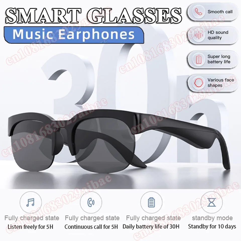 

Smart Glasses 2026 Bluetooth Sunglasses Voice Assistant Wireless Call Remote Control Camera Music Sports Waterproof Smartglasses