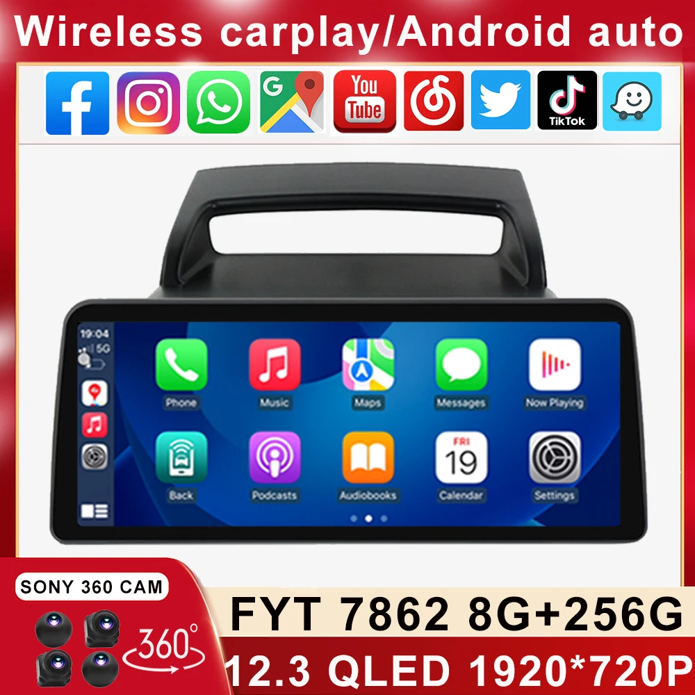 

12.3 Inch 1920*720 QLED For KIA Carnival VQ 2006-2014 Android Car Stereo Multimedia Video Player Head Unit Carplay Auto SWC