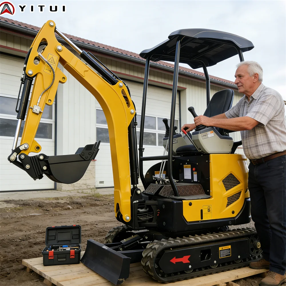 

Мини-экскаватор на 2 тонны с индивидуальной комплектацией, складной стрелой и кабиной, мощной функцией копания и низкой ценой