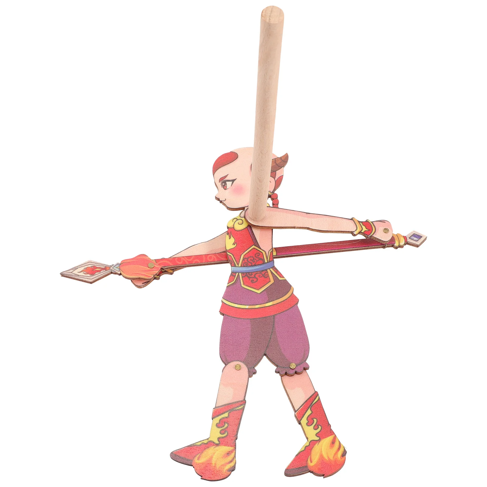 Marioneta china de sombra DIY, juguete educativo seguro, artesanía de madera duradera para niños, actividades entre padres e hijos, uso escolar