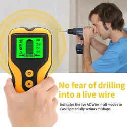 3in1 Multifunction Wall Detector Digital Handheld Professional Wall Scanner Live Wires Cable PVC Water Pipe Metal Finder Scanner