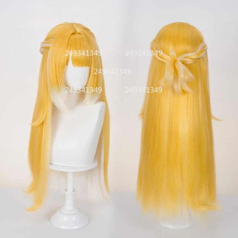Ju Fufu-Peluca de Cosplay Zenless Zone Zero para mujer, pelo largo liso naranja, accesorios de disfraz de escenario Comic-con, accesorios para fiesta de Halloween