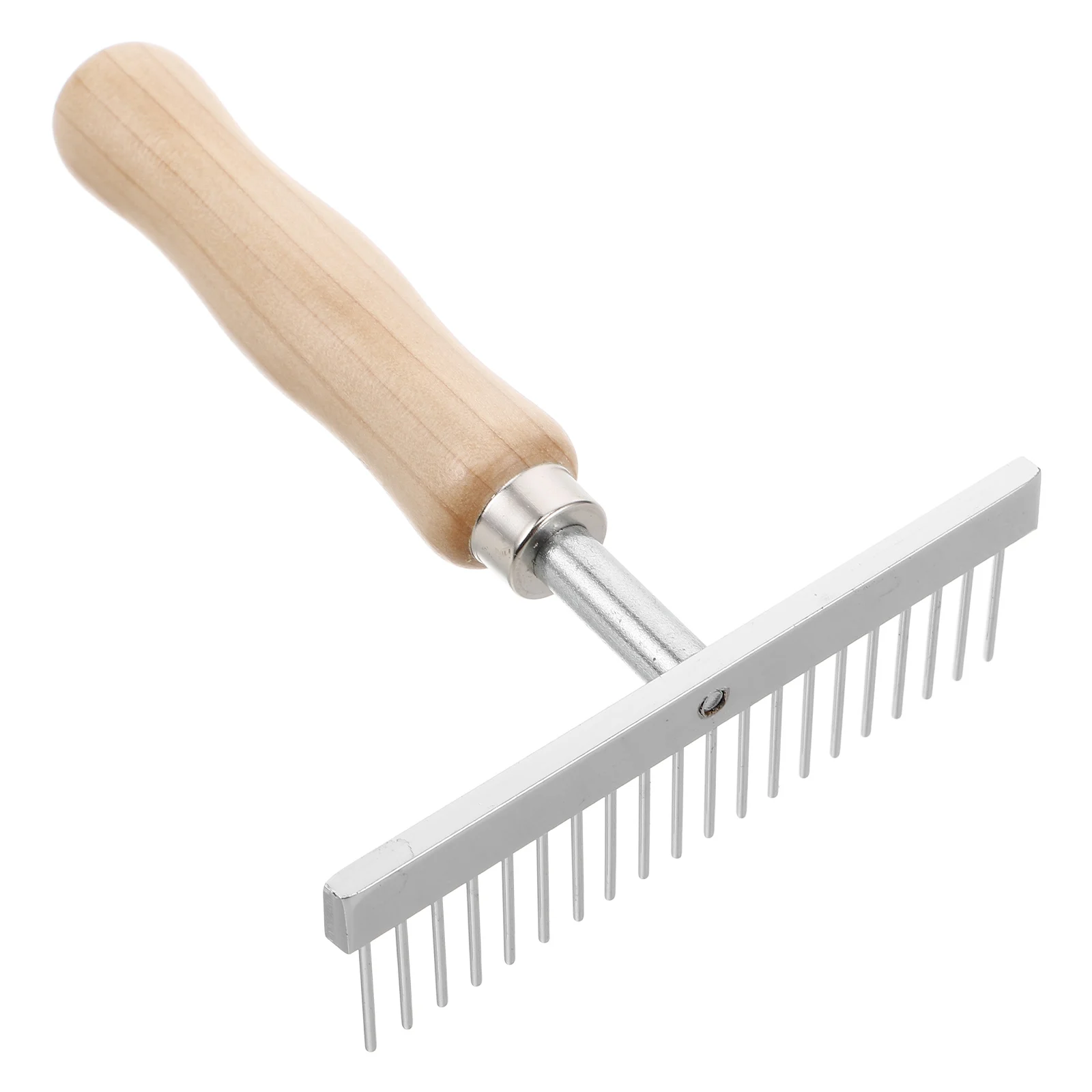 Equestrian Cleaning Comb Dog Grooming Gloves Rake Wooden Handle Brush for Combing Horses