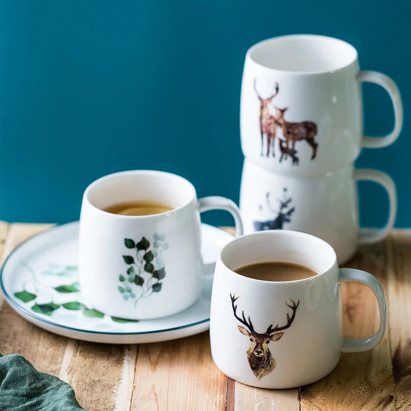 Nordic design moderno copos de café cerâmica criativa alta qualidade xícara de café kawaii caneca de leite casais café da manhã tasse caneca bonito copo