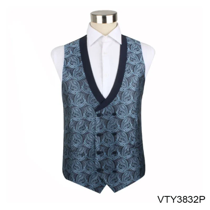 O245Men's Amazon medieval retro vest European size V-neck single-breasted casual vest