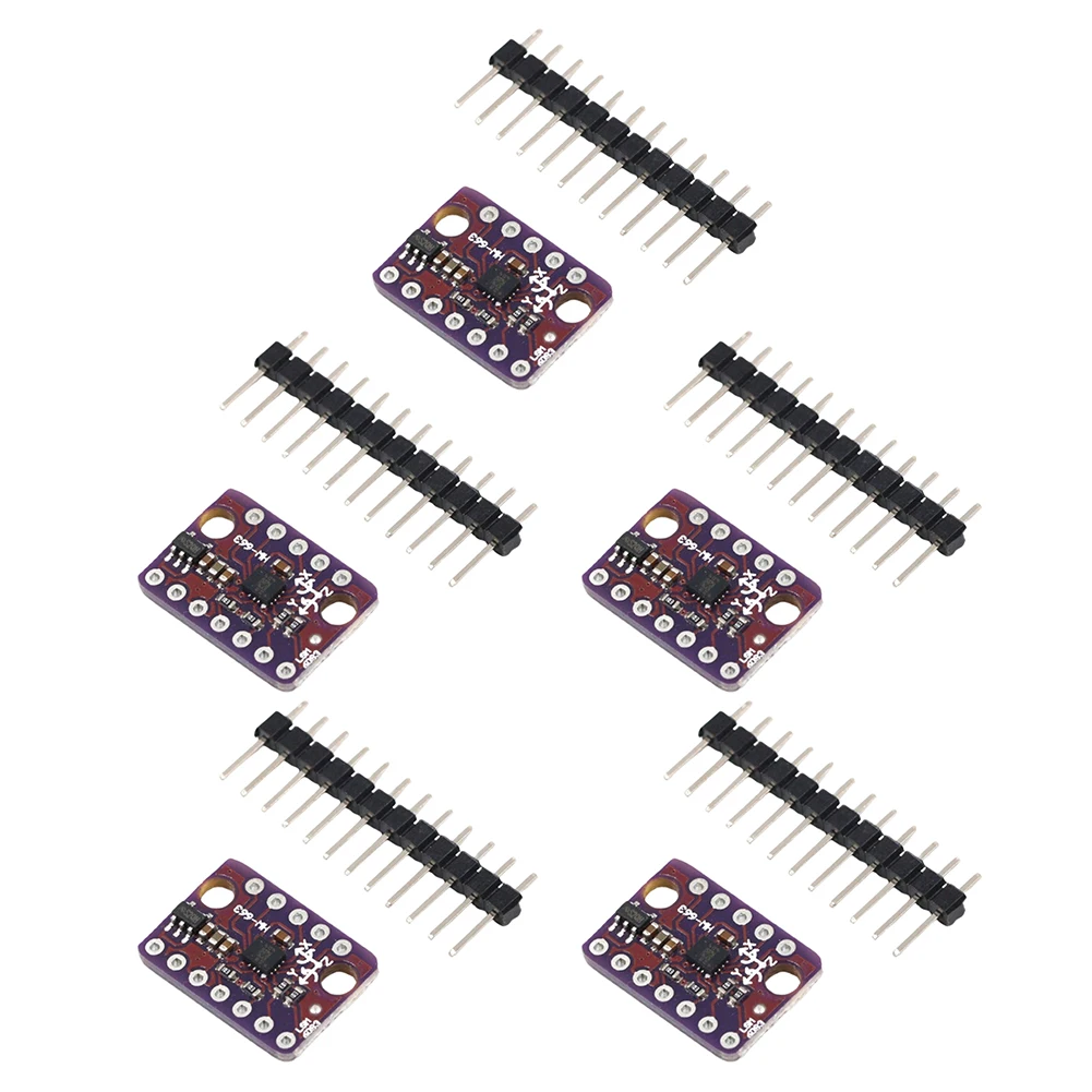 Pack of 5 GY-LSM6DS3 modules 6-axis accelerometer gyroscope sensor for motion tracking tilt detection and I2C interface