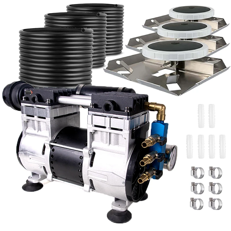 New Portable Pond Aerator with Oil-Free Piston AC Power Water Pump Core Motor Lake Management