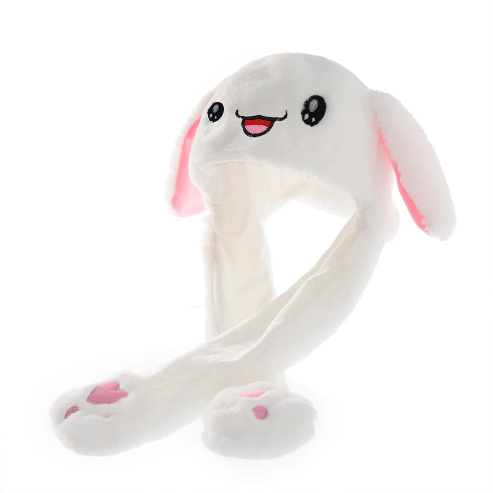 

Moving Rabbit Ears Hat Cartoon Glowing Plush Moving Rabbit Party Decors LED Plush Hat for Women Gift for Kids Children Girls