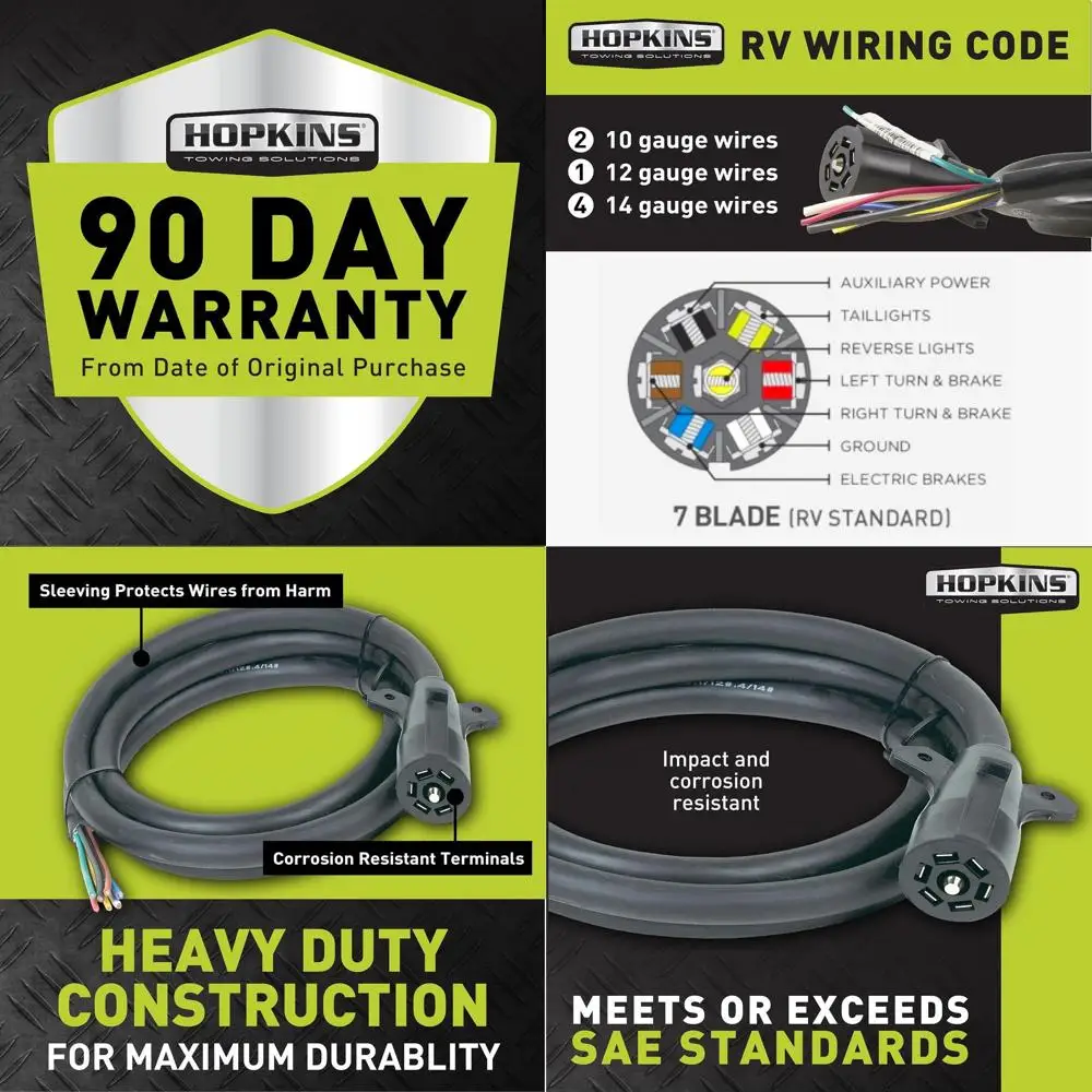 20246 كابل مقطورة مصبوب بشفرة RV مقاس 8 بوصة 7 #1