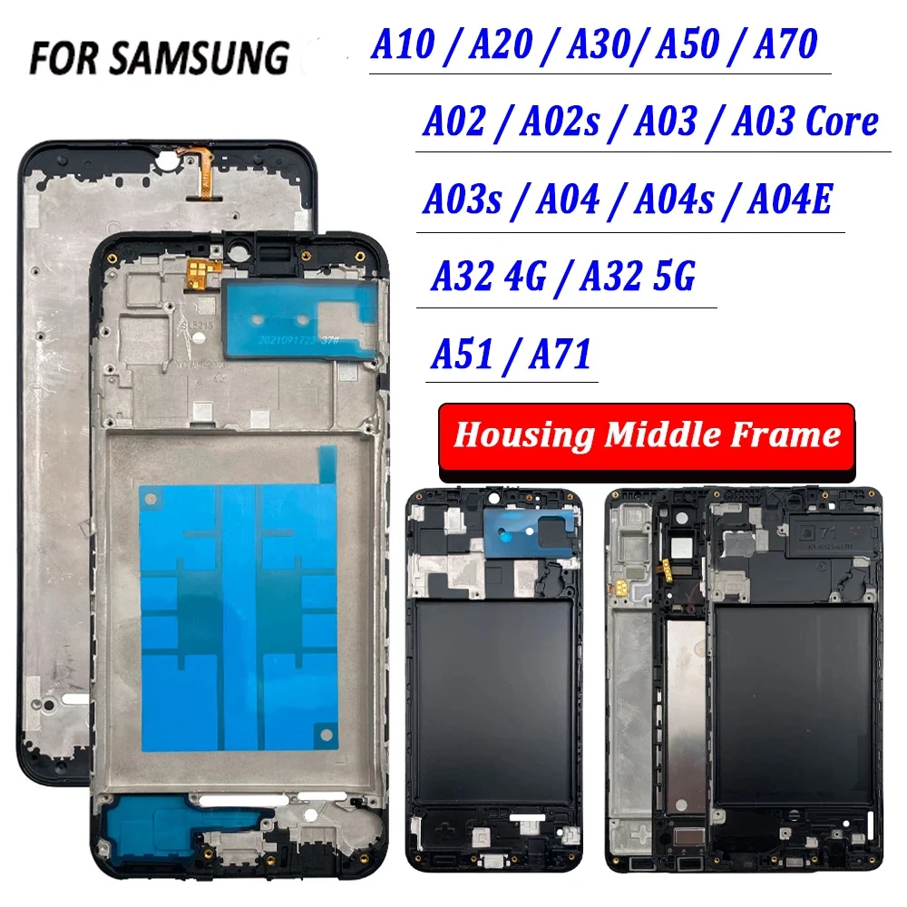 NEW Front Housing LCD Frame Bezel Plate Replacement Parts For Samsung A02 / A02S / A03 / A03S / A03 Core / A04 / A04S / A04E