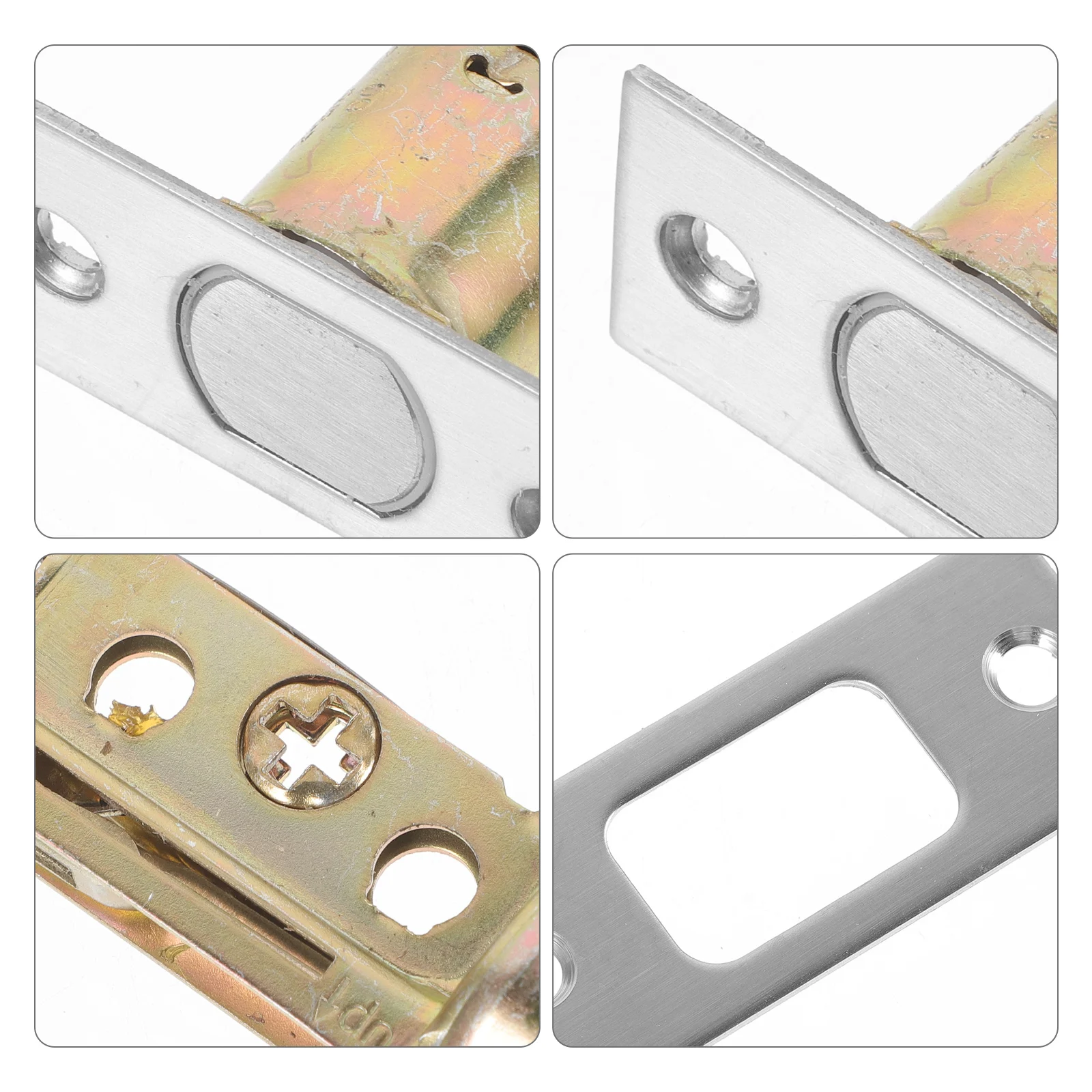 1 шт., скрытый дверной замок с одним язычком, корпус 60-70 мм, регулируемый для внутренних деревянных дверей ванной комнаты, защелка, механизм замка