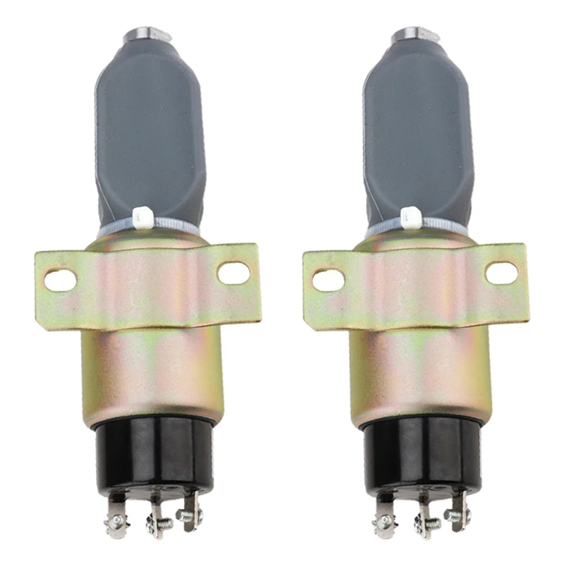 2X 3864274 1751-24E Stop Shut Off Solenoid SA-3766T 24V For Cummins,New