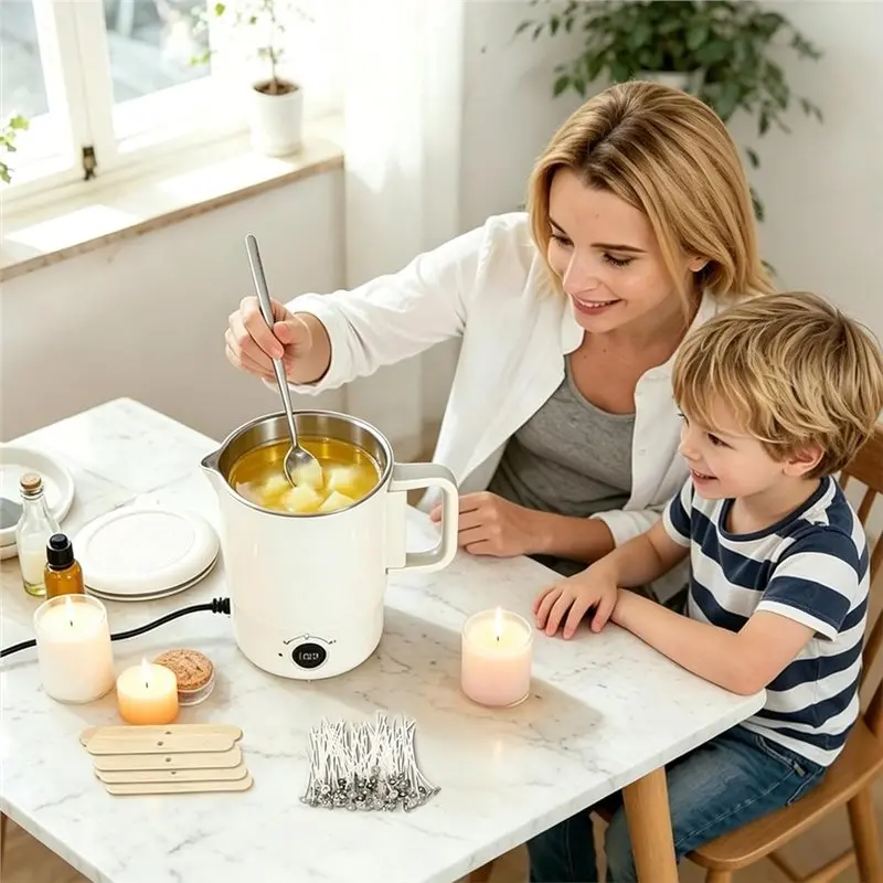 L60A For DIY Soap Making Kit With Pouring Spout- Can Be Used With Soy Wax And Paraffin Wax, EU Plug Included