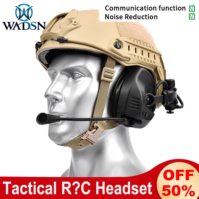 

RA Helmet Headset Comta II C2 Sound Pickup and Noise Reduction Hunting Shooting Throat Mic Earphone Civilian Version with u94PTT