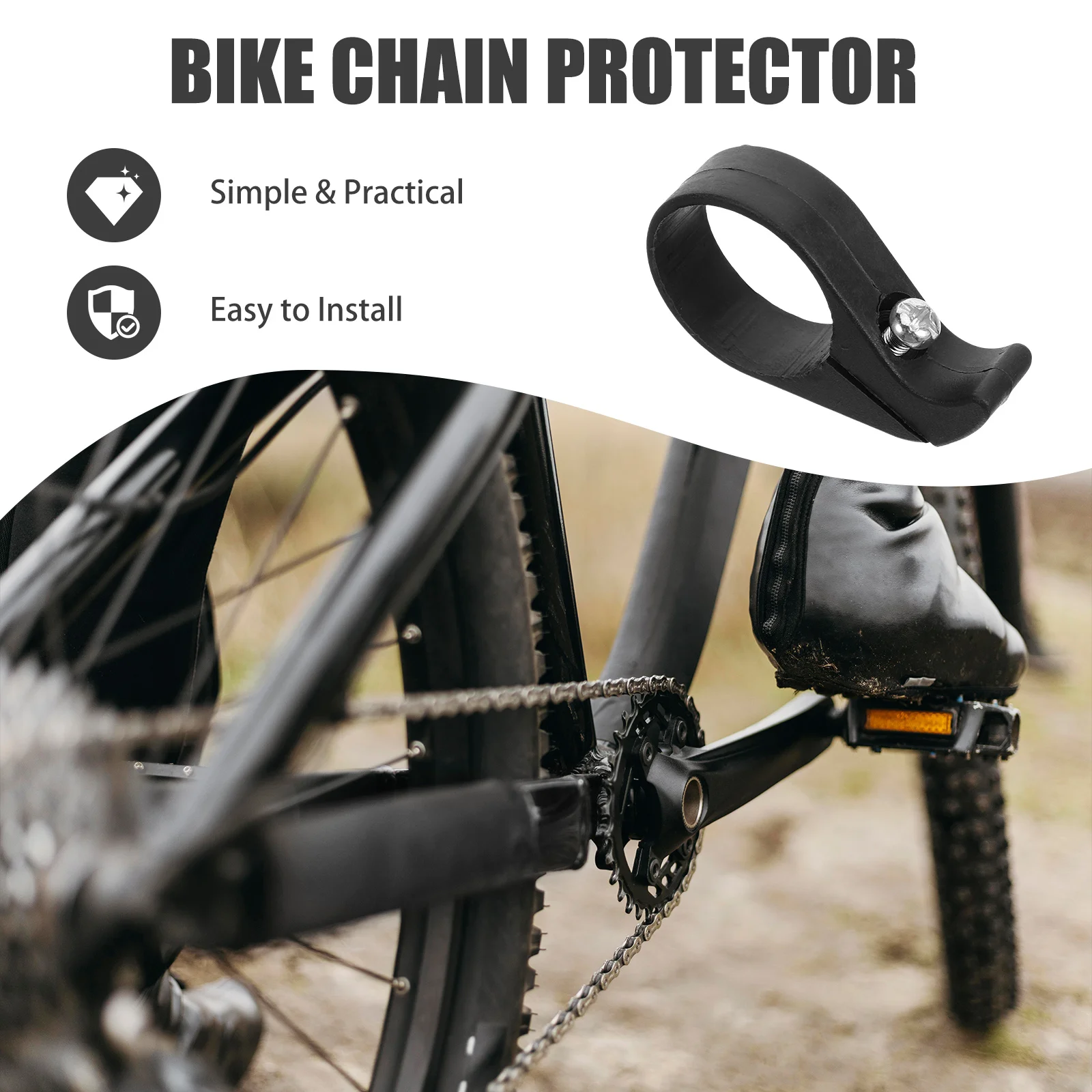 

Bike Chain Guard Durable Plastic Chain Protective Tool Road Fixed Gear Mountain Bikes Bike Supplies Bicycle Chains Protectors
