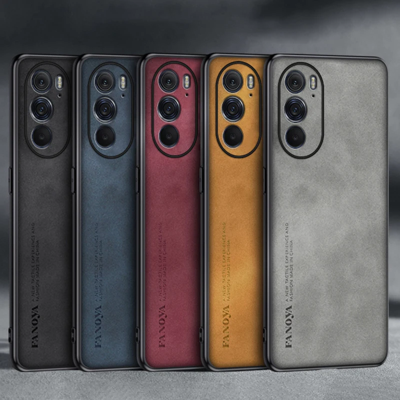 Luxury PU Leather Case For Motorola Moto Edge 30 Pro X30 Edge Plus 2022 Cover Matte Full Protection Silicone Phone Case Coque