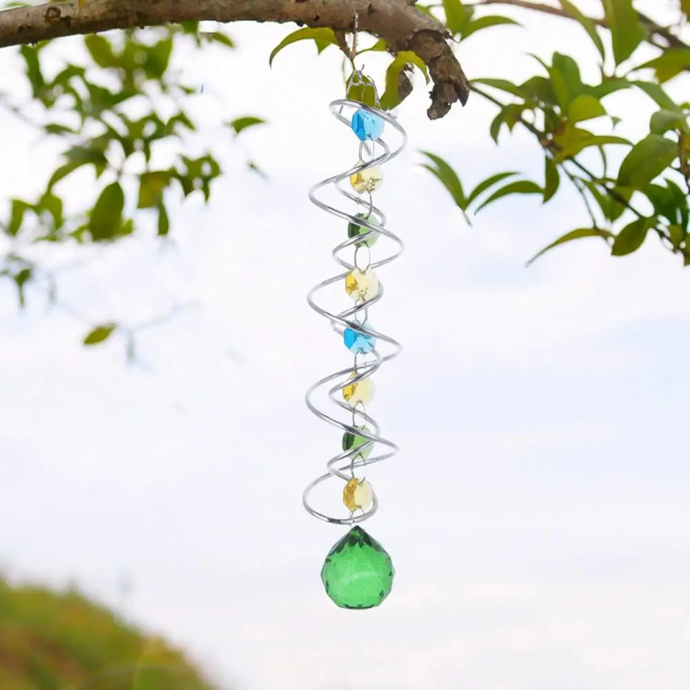 Mesmerizing Light Reflection Charm Prism Pendant Sun Catcher Decorative Prism Pendant Gazing Ball Spiral Spinner Set for Indoor