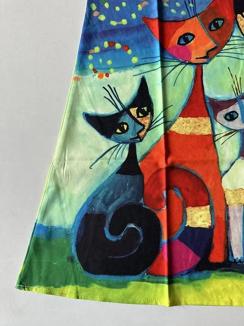 2025, europäisches und amerikanisches grenzüberschreitendes neues Damenkleid mit V-Ausschnitt, ärmellos, sexy bedruckt, großer Saum, Außenhandelskleid LM4V