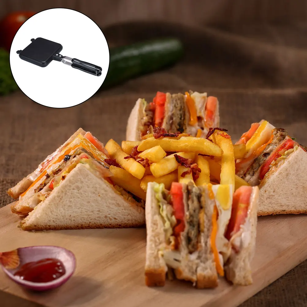 

Aluminum Alloy Double sided Frying wich Maker Kitchen Utensil Pancake Grill Snack Bread Toast Dessert Baking Tool Home Use