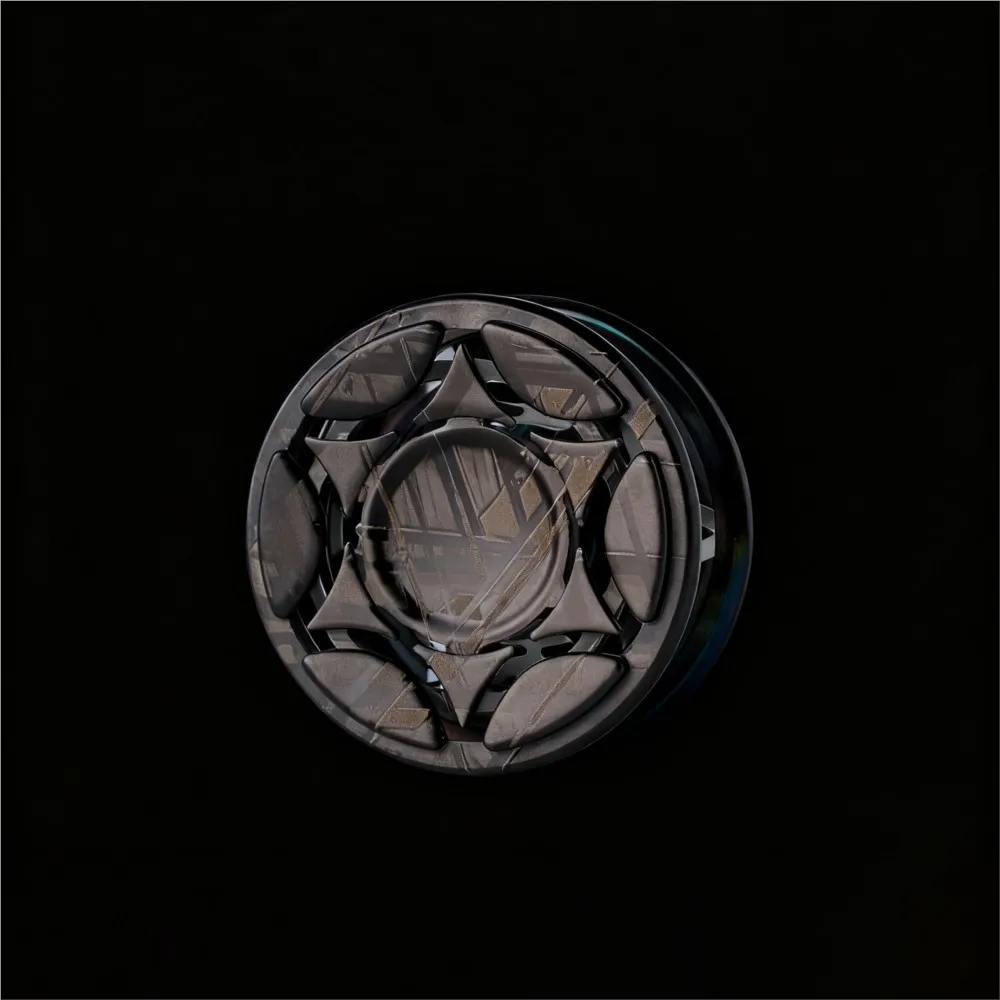 YIJIE EDC hexagramme Fidget Spinner serrure laque Zirconium 24.5mm bricolage accessoires Fidget jouet adultes soulagement de l'anxiété Gadget