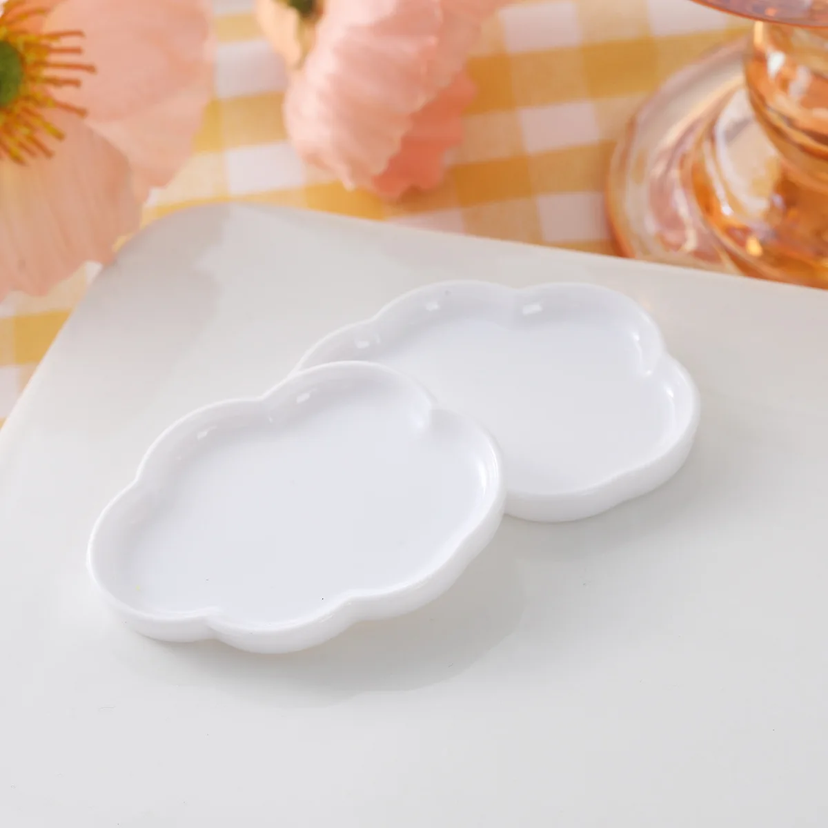 Dollhouse Miniature Dish Tray Model Photoprops Scenery Supplies Mini Plate Dishes Dessert Dish Mini Food Plates 20pc/lot view 3