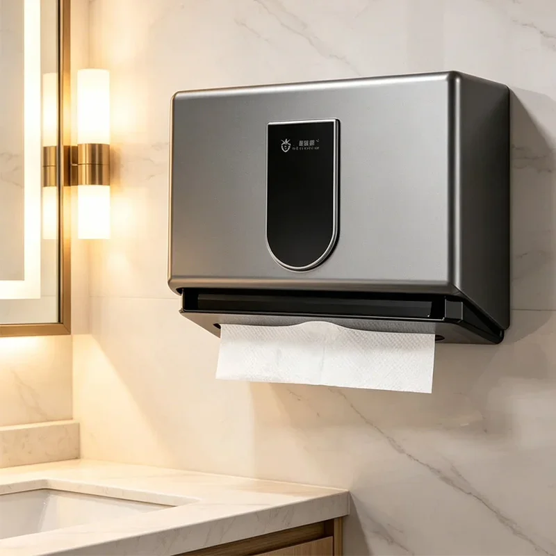 Toilet paper towel holder wall mounted toilet paper box non perforated commercial household kitchen toilet tissue box  bathroom