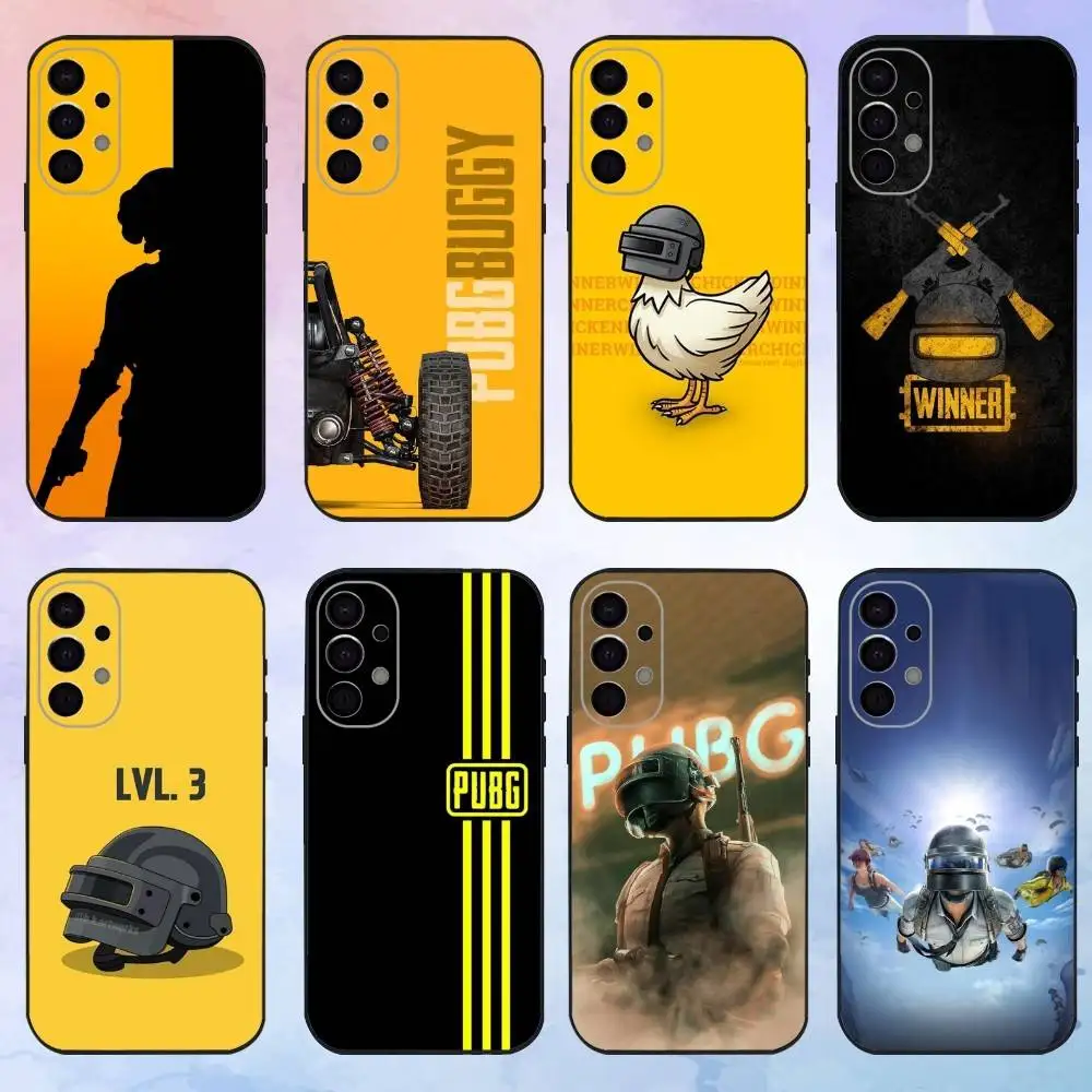 

P-PUBG Game Battegrounds Phone Case For Samsung S25,S24,S21,S22,S23,S30,Ultra,S20,Plus,Fe,Lite,Note,10,9,5G Black Cover