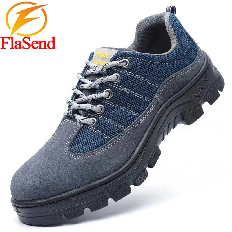 

Summer Breathable and Comfortable Anti-smashing Puncture-proof Low-top Steel-toe Wear-Resistant Labor Protection Shoes