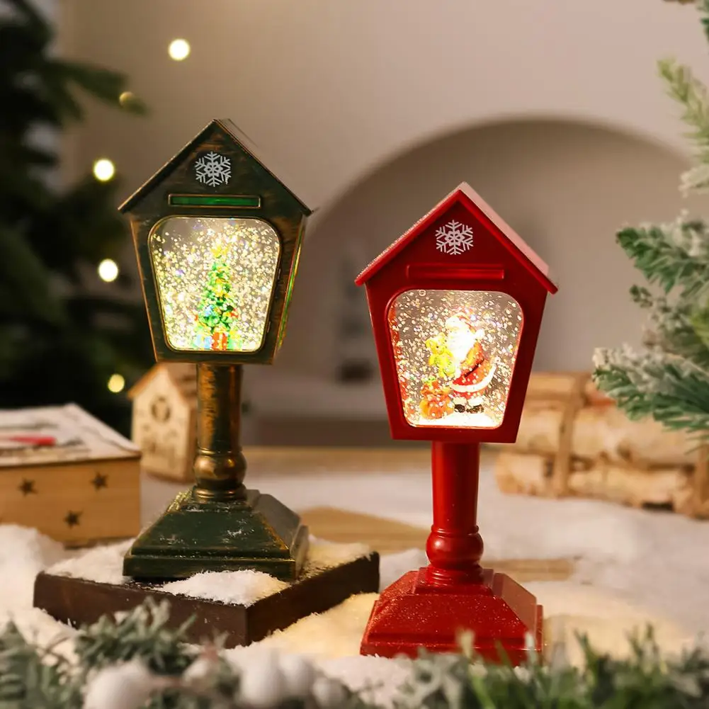 

Decorative Holiday Festive Christmas Wind Light Usb/battery Powered Retro Sequin Glass Ball Santa Claus Lantern Xmas Decor Faux