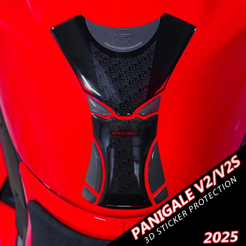 

For Panigale V2S v2 2025 motorcycle accessories 3D epoxy sticker tank protection kit tank pad anti-slip decoration