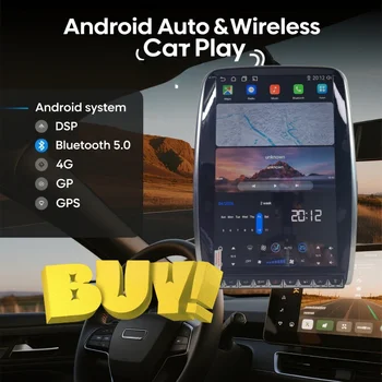 Radio samochodowe z Androidem 13 do Dodge Durango 2014-2020, pionowy ekran dotykowy, nawigacja GPS, Carplay, odtwarzacz multimedialny, BT 5.0, jednostka główna.