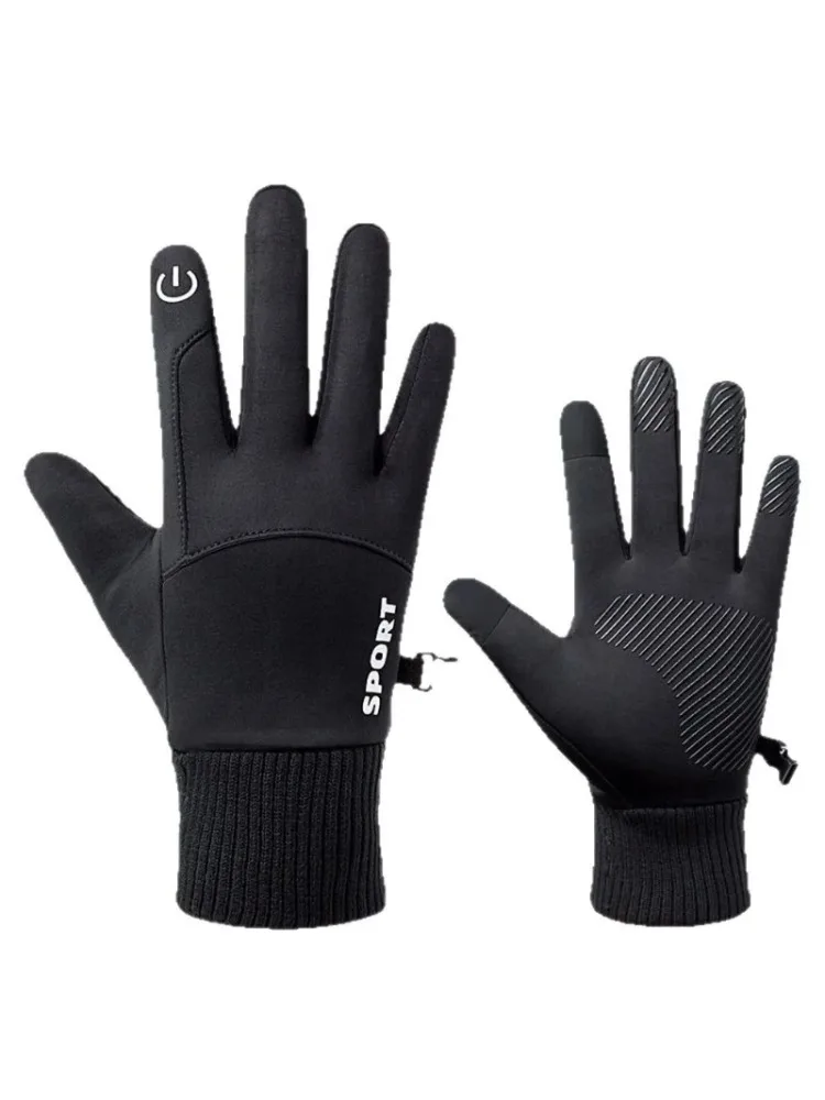 AliExpress Full Finger Sports Touch Screen RidingGgloves Men's Driving Anti-Wear And Warm Gloves Autumn And Winter Clothing Accessories
