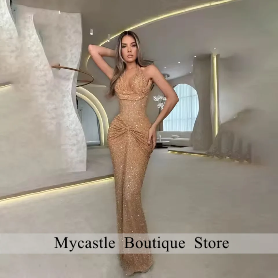 

New Customzied Evening Dress Formal Elegant Women Long Gowns Sleeveless Bespoke Color and Size Dress for Formal Occasion