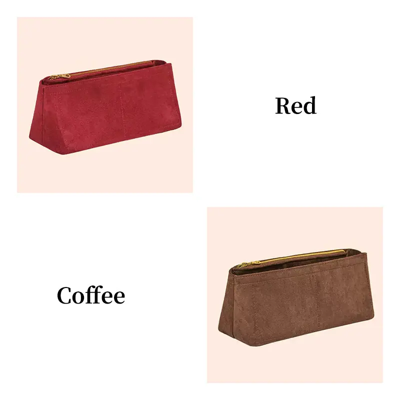 TINBERON Velvet Make Up Bag Multifunctional Bag Organizer Insert Large Capacity Cosmetic Storage Bag Portable Travel Bag In Bag