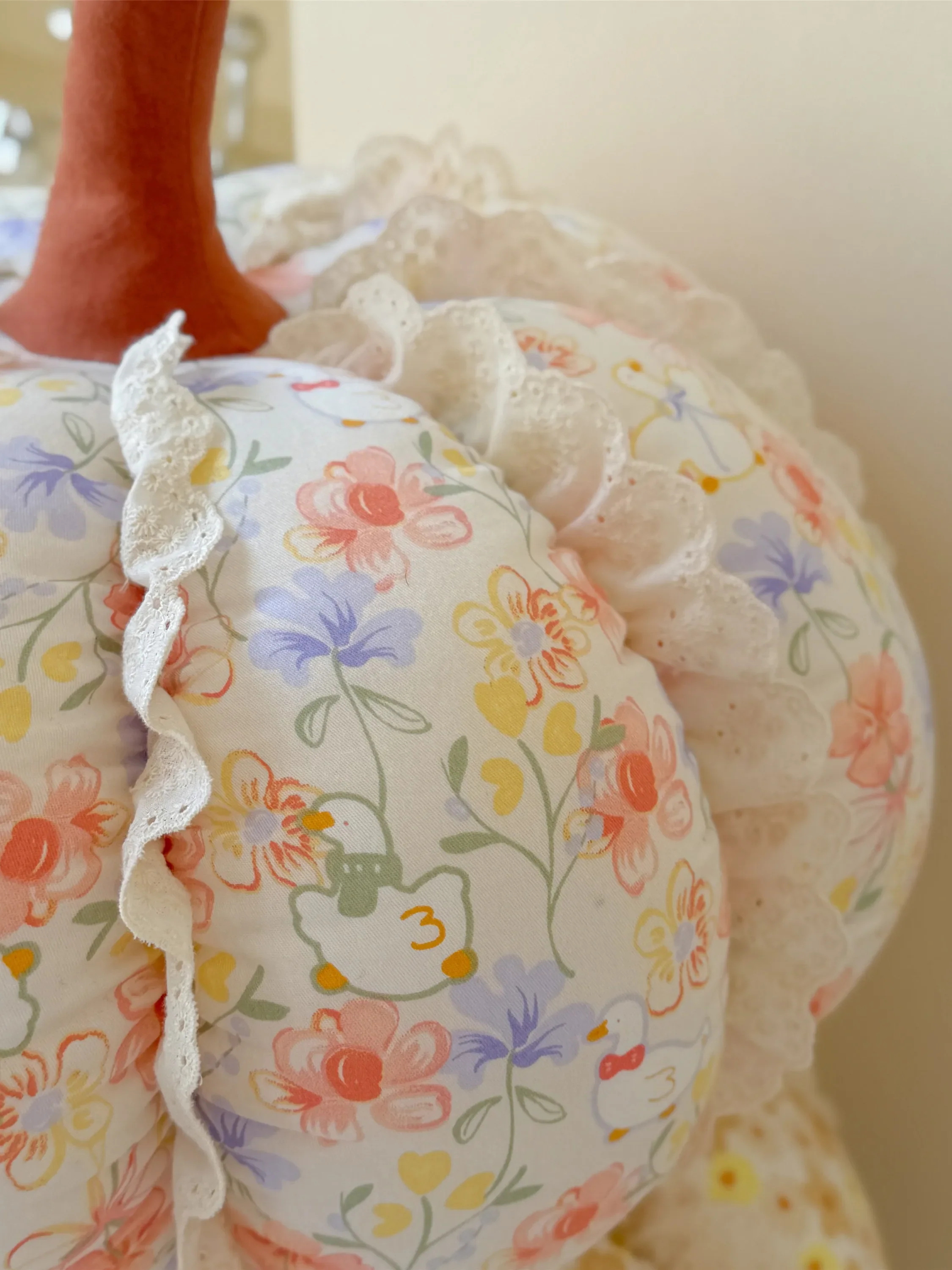 Lace Pumpkin Pillow Cotton Linen Shape Decoration Pillow Cushion Bedroom Bay Window Sofa Pillow Photography Props