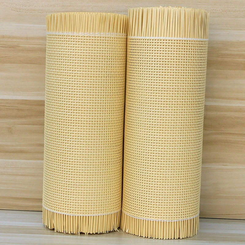 

Yellow Coffee Primary Color Plastic Checkered Rattan Roll Weaving Furniture Shoe Cabinet Wardrobe Bookcase Door Make Materials