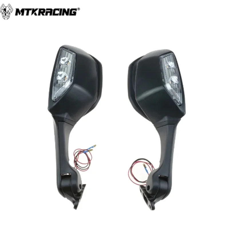 MTKRACING for KAWASAKI NINJA400 2017-2024 Rear View Side Mirrors with LED Turn Signal Light  rearview mirror