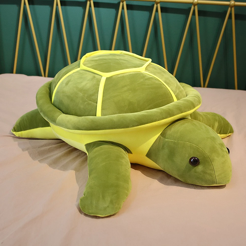 Large Green Turtle Sleeping Pillow Stuffed Plush Toy Birthday Gift