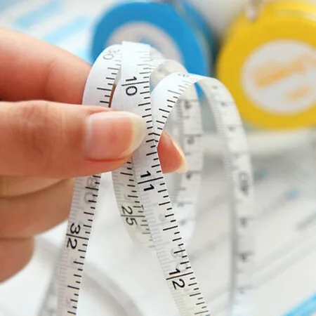 6Pcs Deli 8213 Fibre Glas Band Mess Lineal Kleine Bänder Meter Schlüssel Ring