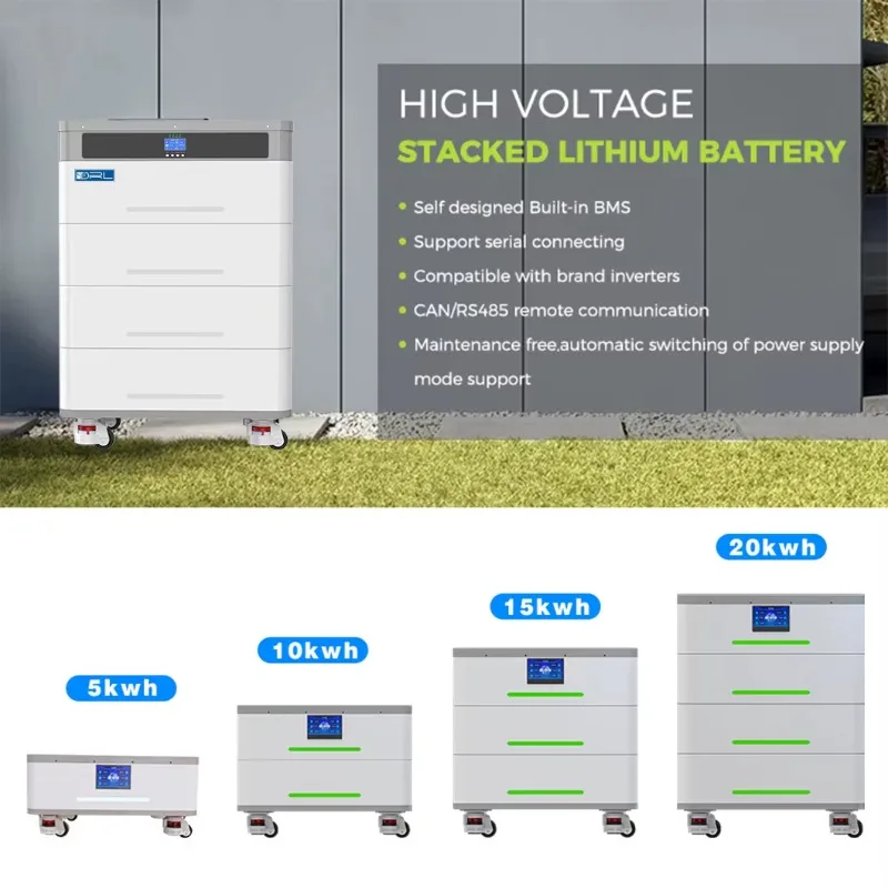 الكل في واحد 10 Kva 20 Kva 48 V 10 kWh 100 Ah 200Ah 300Ah 400Ah Lifepo4 خلية بطارية ليثيوم أيون مع عاكس هجين
