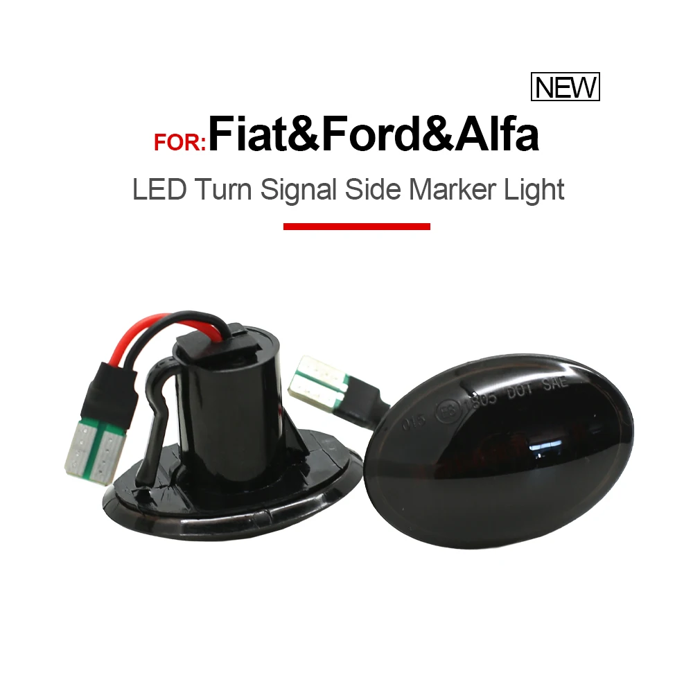 

2pcs Dynamic Amber LED Flashing Turn Signal Light For Fiat 500 Ford KA Lancia Lybra Lancia Ypsilon Maserati GranCabrio