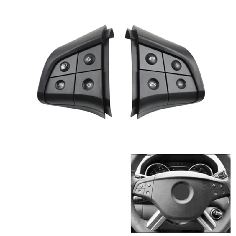 Car Steering Wheel Control Switch Button 4 Keys For Mercedes Benz W164 ML GL B/R-Class 2006-2009 W251 Master Knob