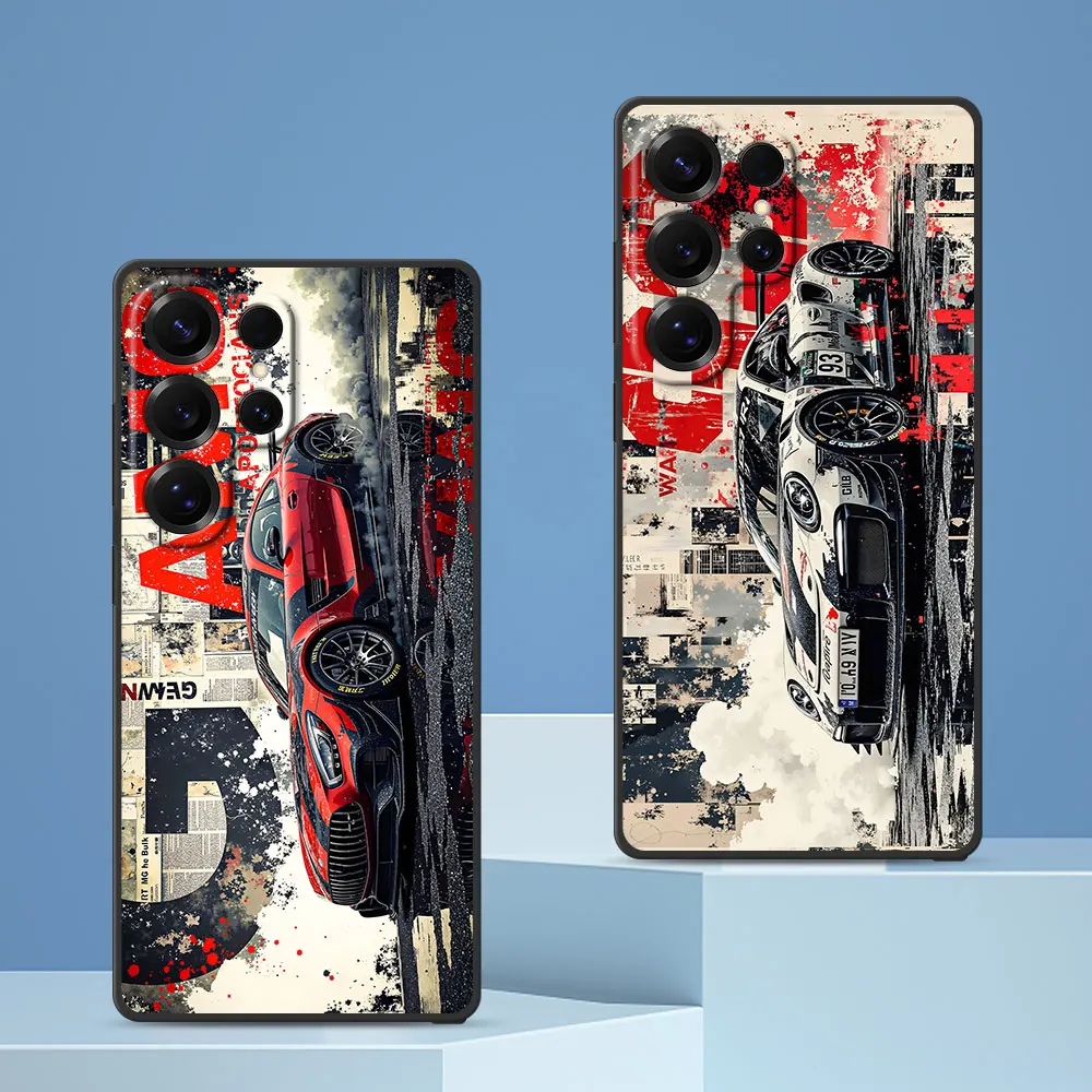 Cyberpunk Tokyo JDM Art Case for Samsung Galaxy S24 S22 S23 S25 S20 FE S7 Edge S9 S10 S21 Ultra S8 Plus TPU Black Phone Cover
