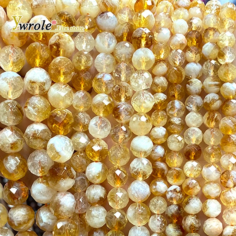 

Круглый граненый драгоценный камень руда цитрин натуральный камень свободные бусины-разделители для изготовления ювелирных изделий DIY браслеты подвески ожерелье 6/8/10 мм